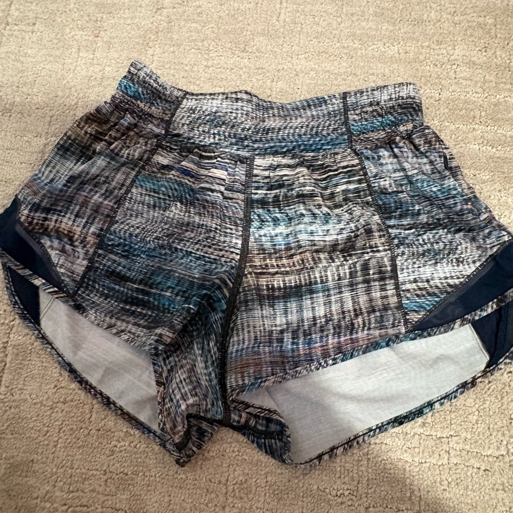 lululemon athletica Blue and Gray Athletic Shorts